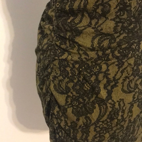 *nicole Miller Green Black Top L - Picture 3 of 5